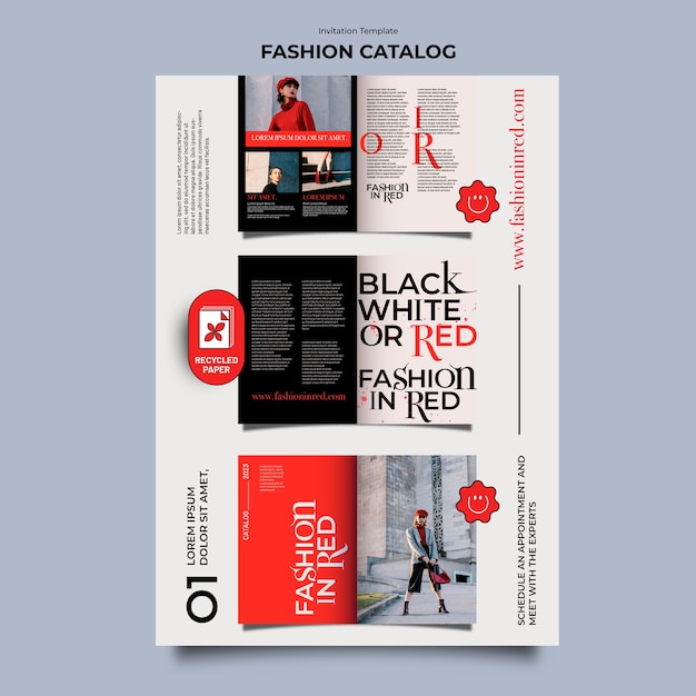 Free PSD fashion catalog template design