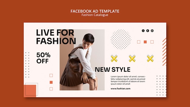 PSD gratuito modello di catalogo di moda per facebook