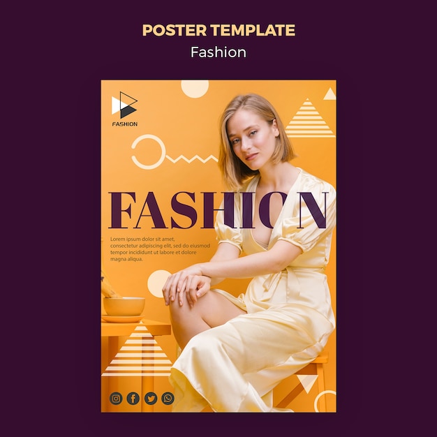 Fashion clothes poster template