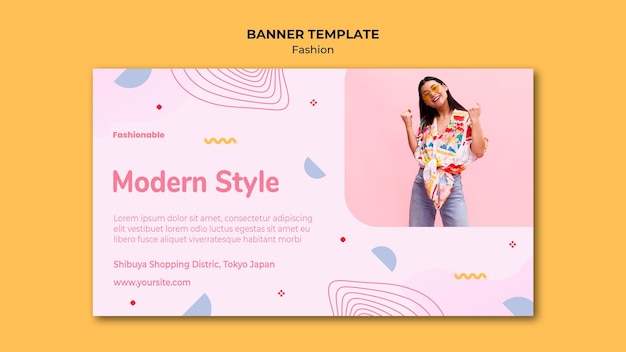 無料PSD ファッションコレクションバナーテンプレート