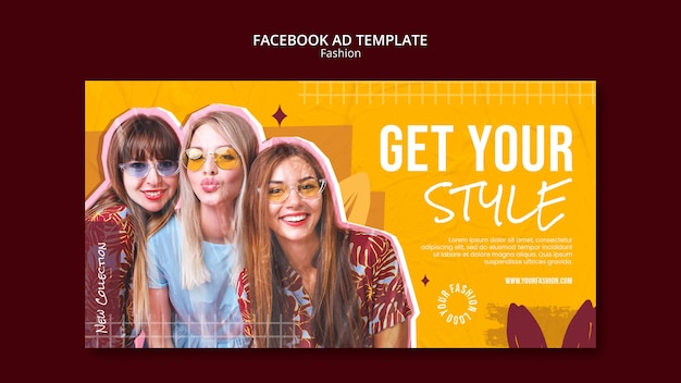 無料PSD ファッションコレクションfacebookテンプレート