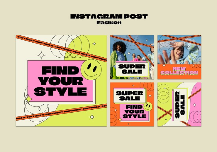 Free PSD fashion collection instagram posts template