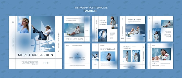 Free PSD fashion collection  instagram posts