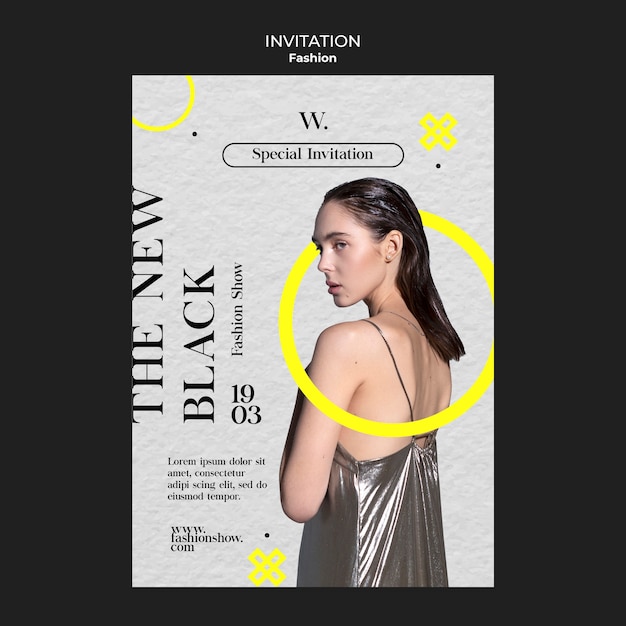 Fashion collection invitation template