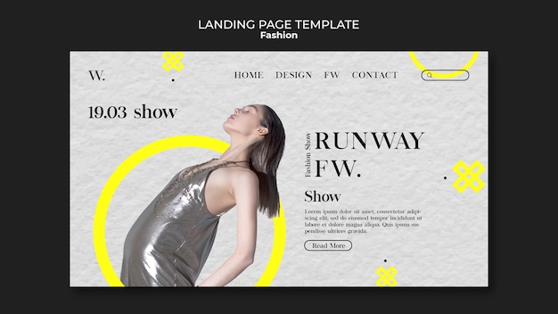 Fashion collection landing page  template