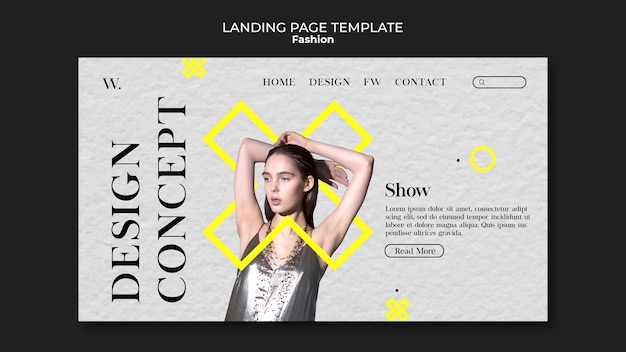 Free PSD fashion collection landing page  template