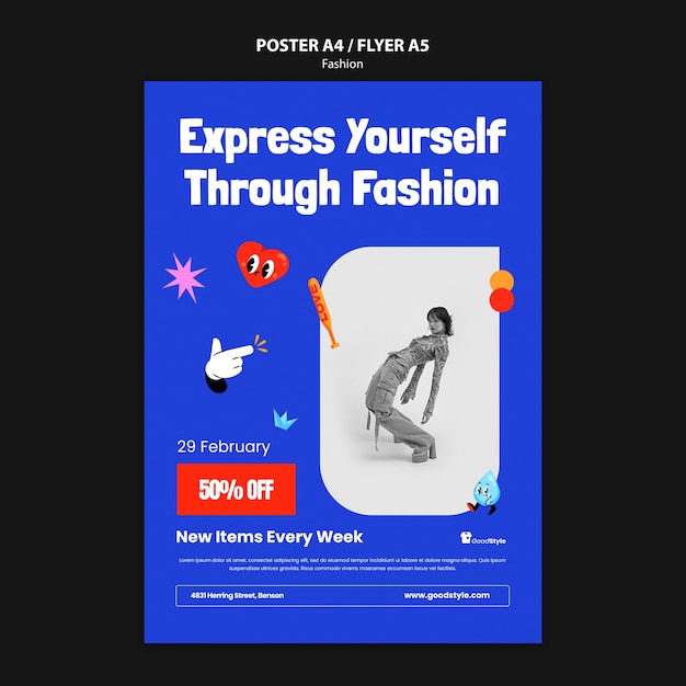 Fashion collection poster template