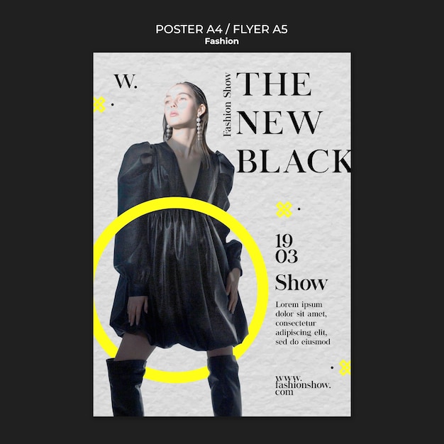 PSD gratuito modello di poster della collezione di moda