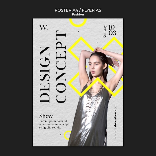 PSD gratuito modello di poster della collezione di moda