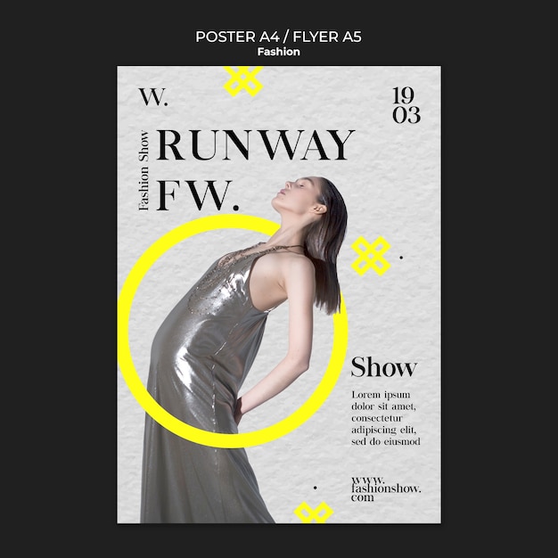 PSD gratuito modello di poster della collezione di moda