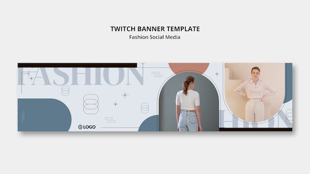Free PSD fashion collection twitch banner