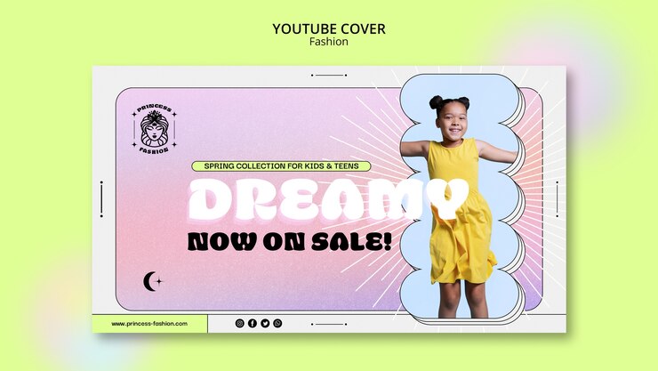 Free PSD fashion collection youtube cover