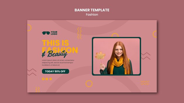 Fashion company banner template