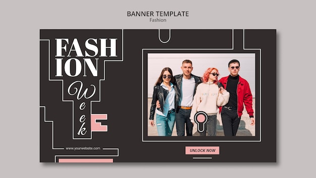 PSD gratuito stile di moda banner modello stile