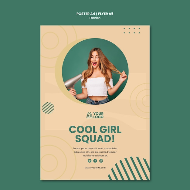 Free PSD fashion concept poster template