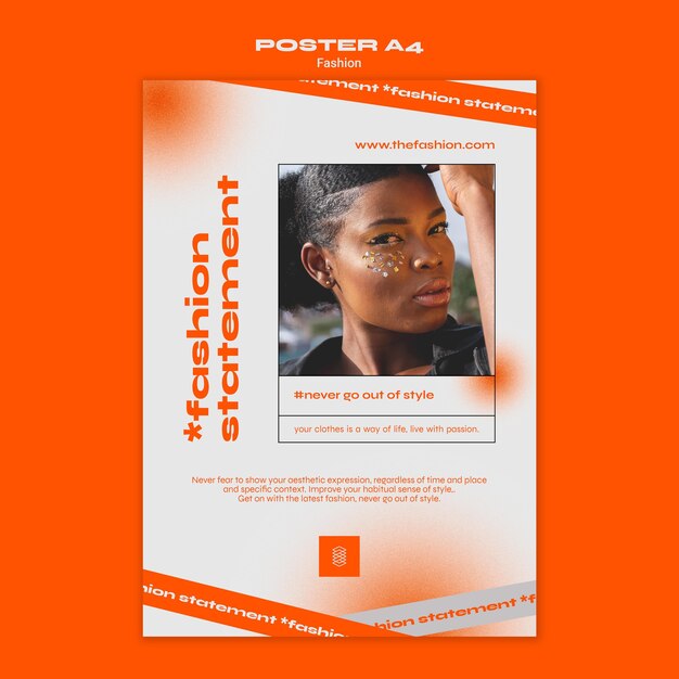 Fashion concept poster template