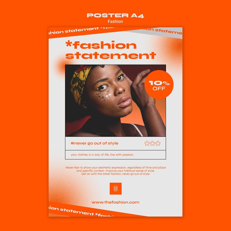 Free PSD fashion concept poster template