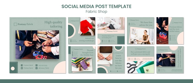 무료 PSD 패션 컨셉 소셜 미디어 게시물 템플릿
