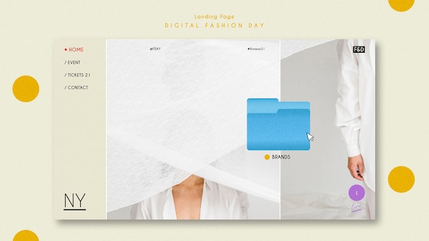 Free PSD fashion day landing page template