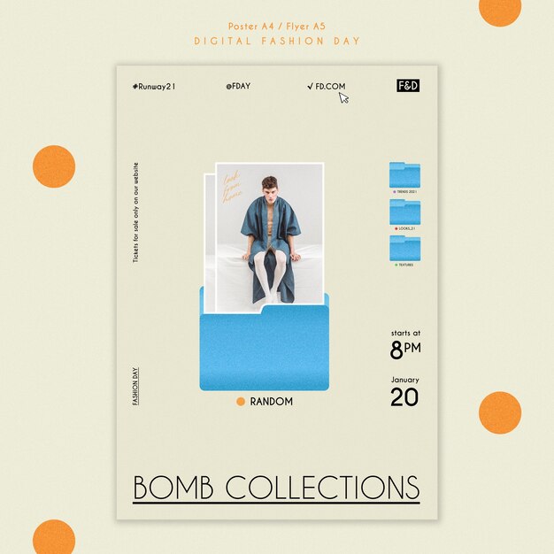 fashion day template flyer