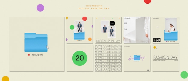 Шаблон сообщения в социальных сетях на день моды
