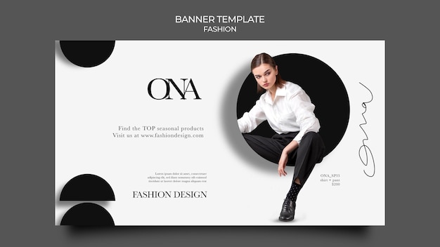 PSD gratuito modello di banner di design di moda