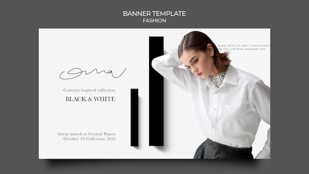 Fashion design banner template