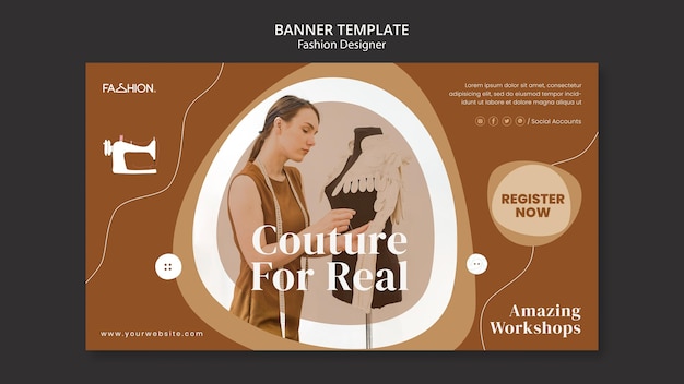 Fashion design banner template