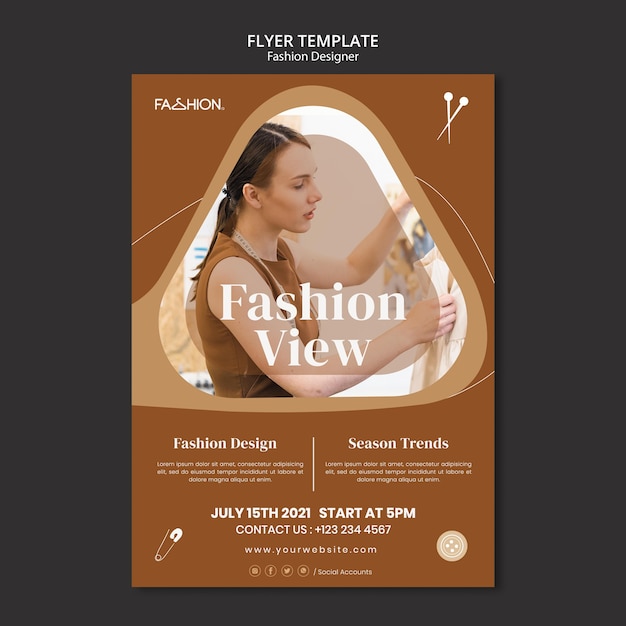 Free PSD fashion design flyer template