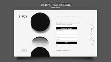 Free PSD fashion design landing page