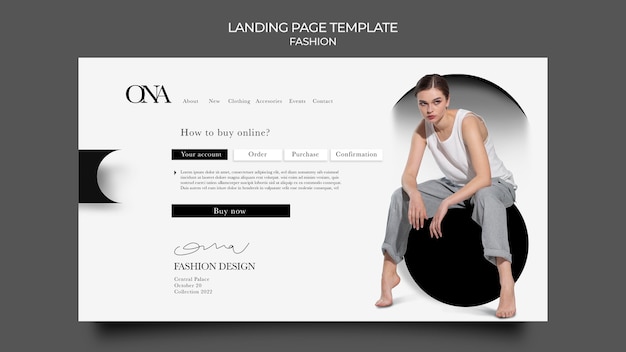 Fashion design landing page