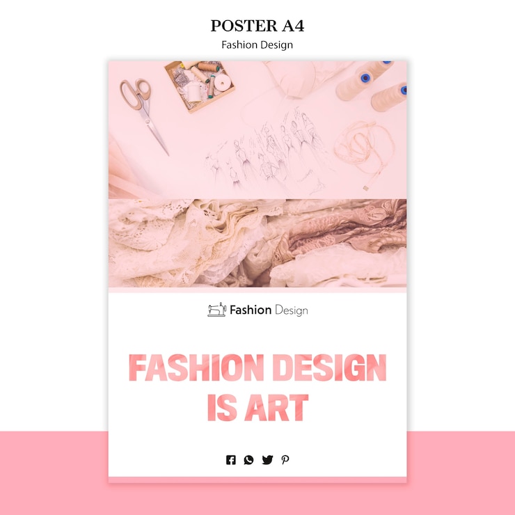 Free PSD fashion design poster concept
