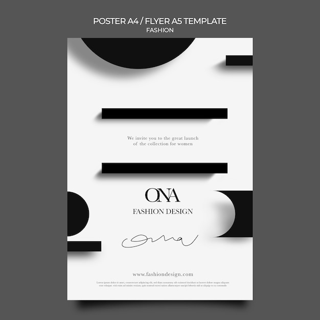 Free PSD fashion design print template