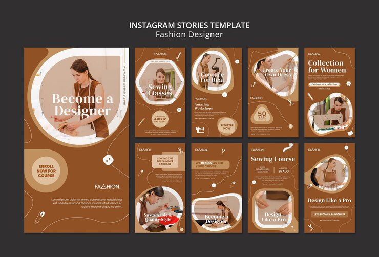 Free PSD fashion design template insta stories
