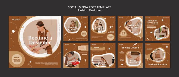 Free PSD fashion design template social media post