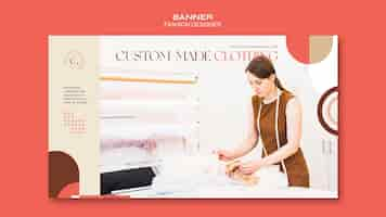 Free PSD fashion designer concept banner template