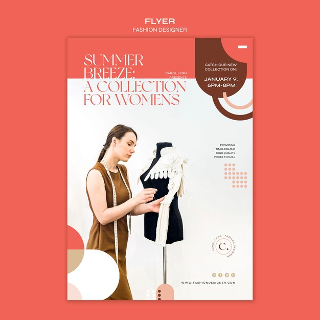 fashion designer concept flyer template
