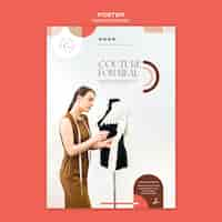 Free PSD fashion designer concept poster template