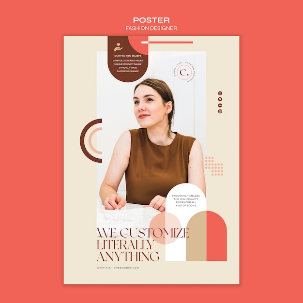 fashion designer concept poster template