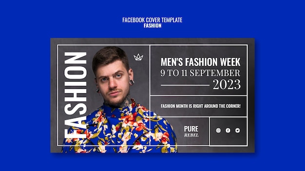 PSD gratuito modello di copertina di facebook per eventi di moda