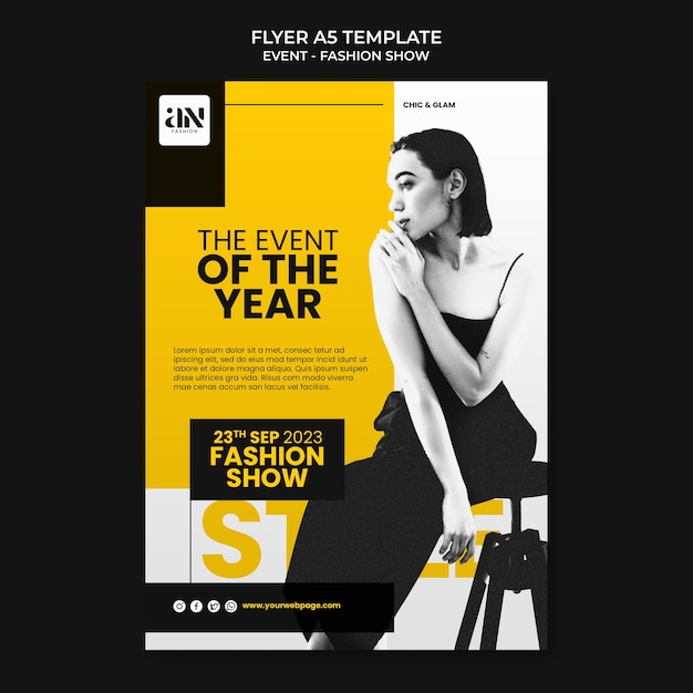 Fashion event flyer template