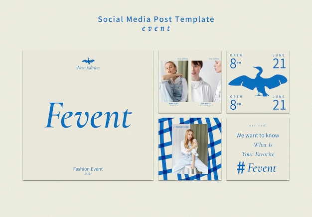 Free PSD fashion event instagram posts