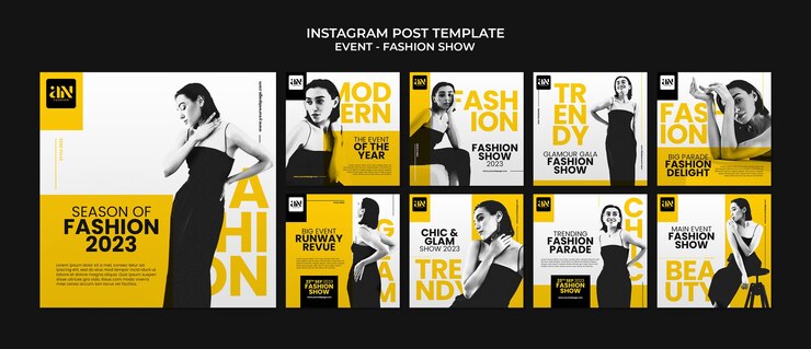 Free PSD fashion event  instagram posts