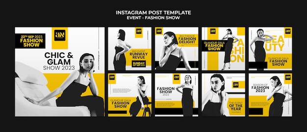 Free PSD fashion event  instagram posts