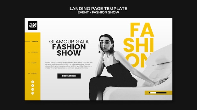 Fashion event landing page template