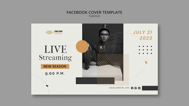 Free PSD fashion event social media cover template