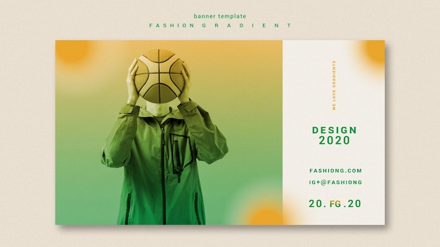 Free PSD fashion gradient banner template