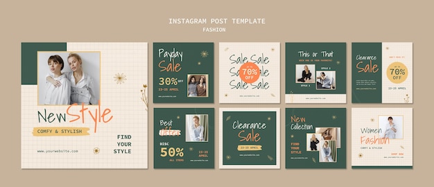 Free PSD fashion industry  instagram posts