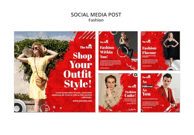 Free PSD fashion instagram pack set