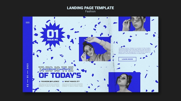 Free PSD fashion landing page